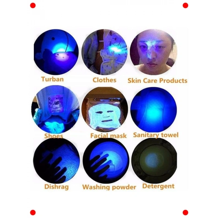 UV Mor Işık El Feneri - 600 Lümen - Zoomlu