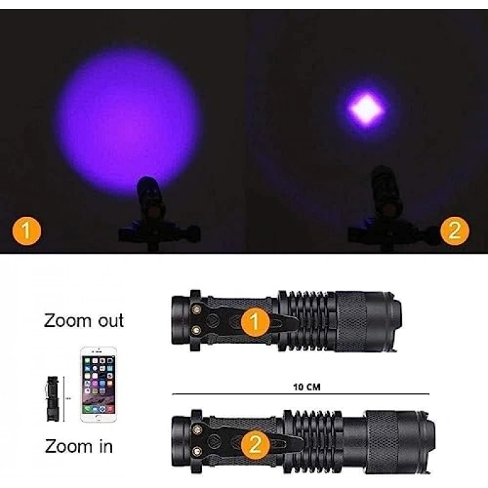 UV Mor Işık El Feneri, 600 Lümens