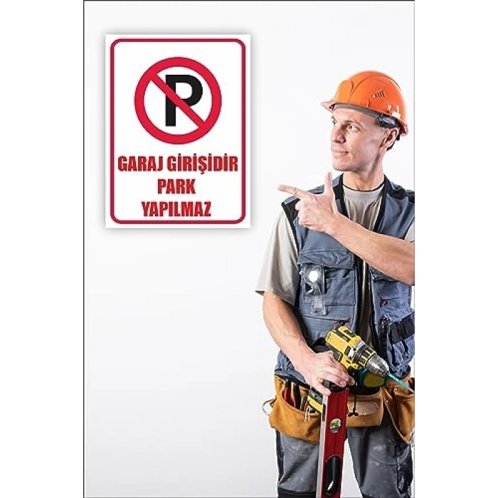 Uyarı Levhası: Park Yapılmaz, Beyaz 20 x 30 cm
