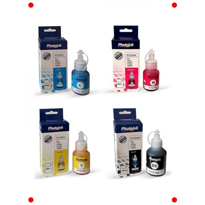 Uyumlu Yazıcı Mürekkebi Takımı - 4 Renk Yüksek Kalite