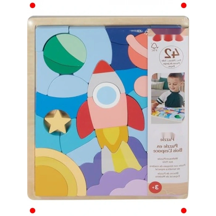 Uz Temalı Ahşap Yapboz Blokları