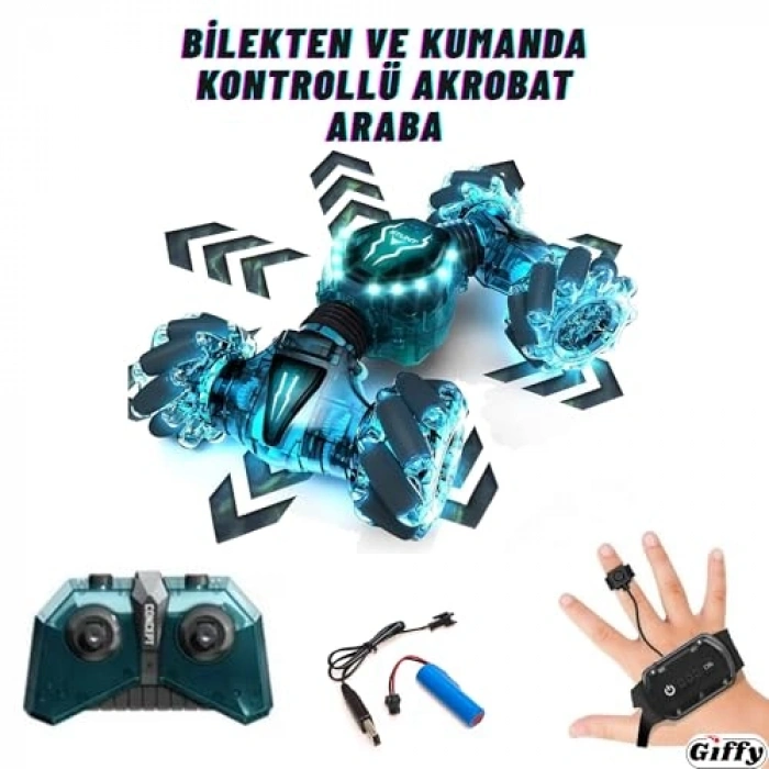 Uzaktan Kumandalı Akrobat Drift Aracı: Led Işıklı ve Şarjlı