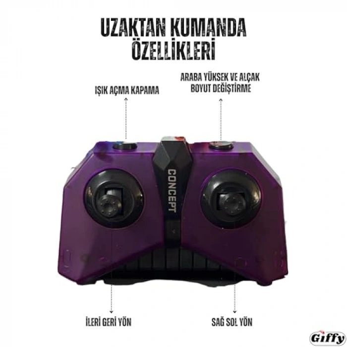Uzaktan Kumandalı Akrobat Drift Aracı: Led Işıklı ve Şarjlı