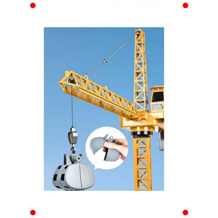 Uzaktan Kumandalı Dev Kule Vinç - Şarjlı ve Otomatik