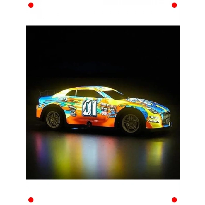 Uzaktan Kumandalı Drift Araba 1:22 Sarı LED Işıklı