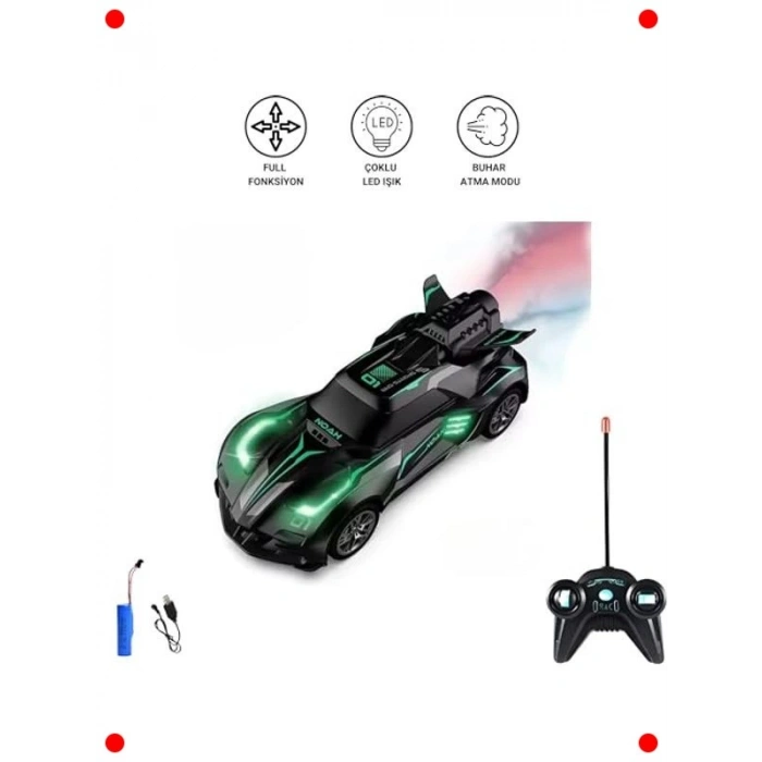Uzaktan Kumandalı Duman & Işık Efektli Drift Araba