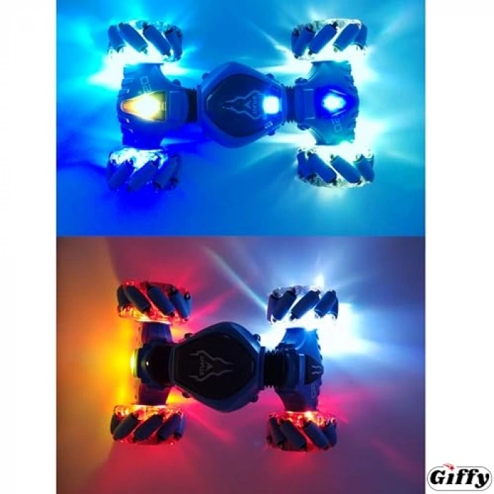 Uzaktan Kumandalı Işıklı Akrobat Araba, 4X4 Tekerlekli