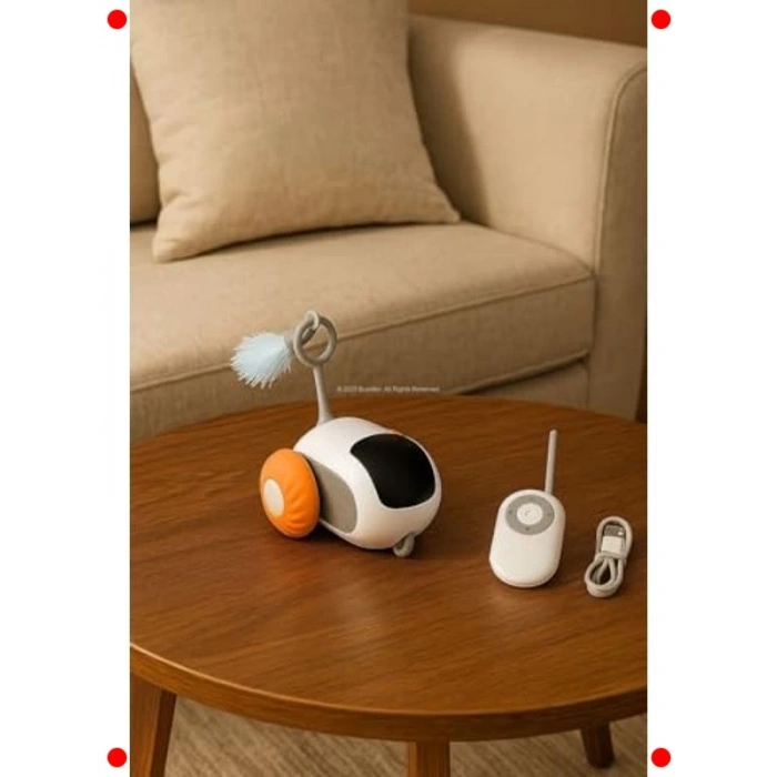 Uzaktan Kumandalı Kedi Oyun Aracı | Tüy Aparatlı