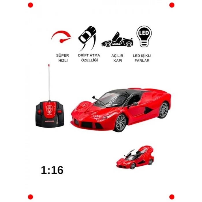 Uzaktan Kumandalı Şarjlı Drift Spor Araba - Turuncu