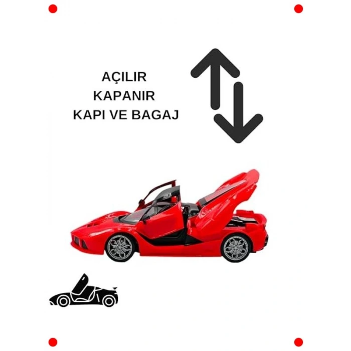 Uzaktan Kumandalı Şarjlı Drift Spor Araba - Turuncu