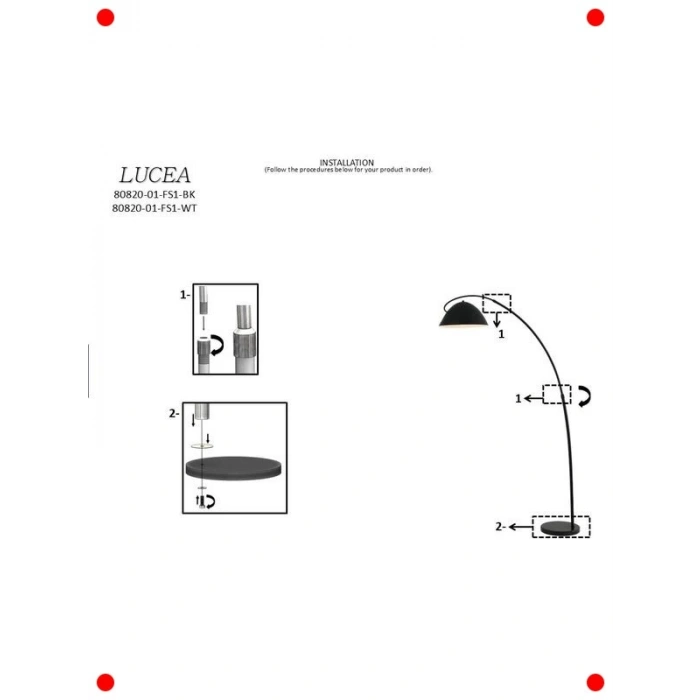 Uzun Boy Siyah Lambader (E27 Soketli)