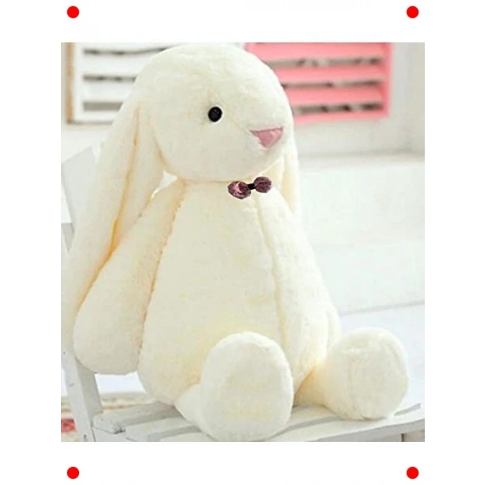 Uzun Kulaklı Peluş Tavşan, 65 cm, Beyaz