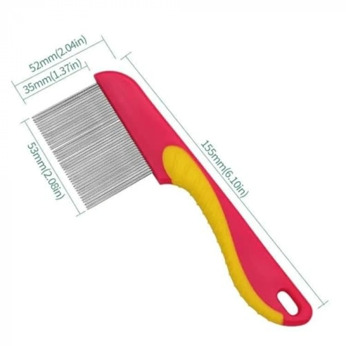 Uzun Metal Dişli Bit Tarağı, Plastik Tutma Saplı