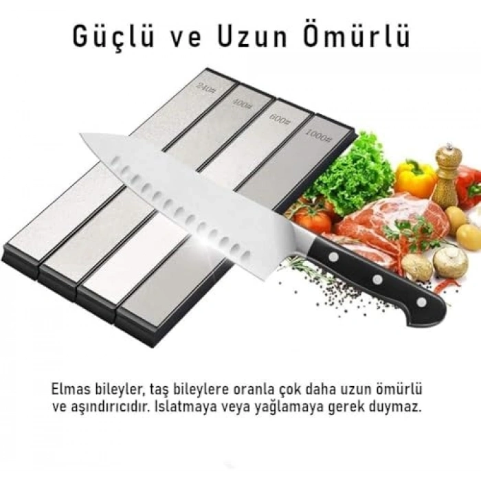 Uzun Ömürlü Aşınmaz Şef Bıçağı, Elmas Bıçak Bileği ile