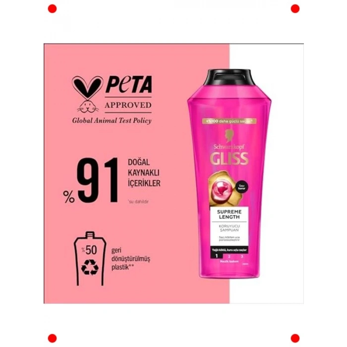 Uzun Saçlar için Onarıcı Şampuan 400 ml