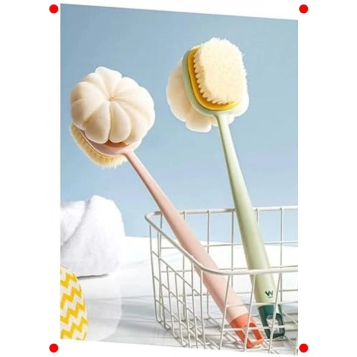 Uzun Saplı Çift Taraflı Vücut Fırçası - Peeling & Masaj
