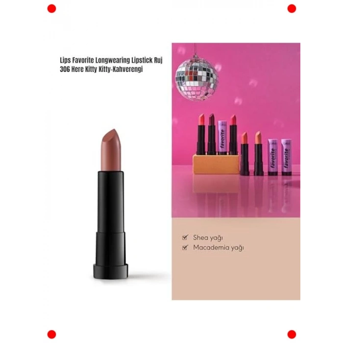 Uzun Süre Kalıcı Kahverengi Ruj - 306 Tonu