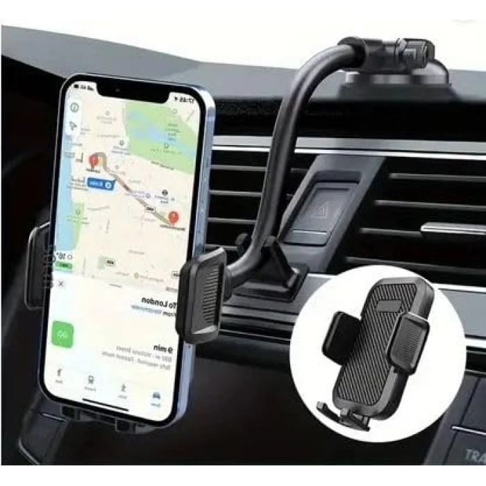 Uzun ve Elastik Yapılı Araç Telefon Tutucu, Vakum ile Pratik