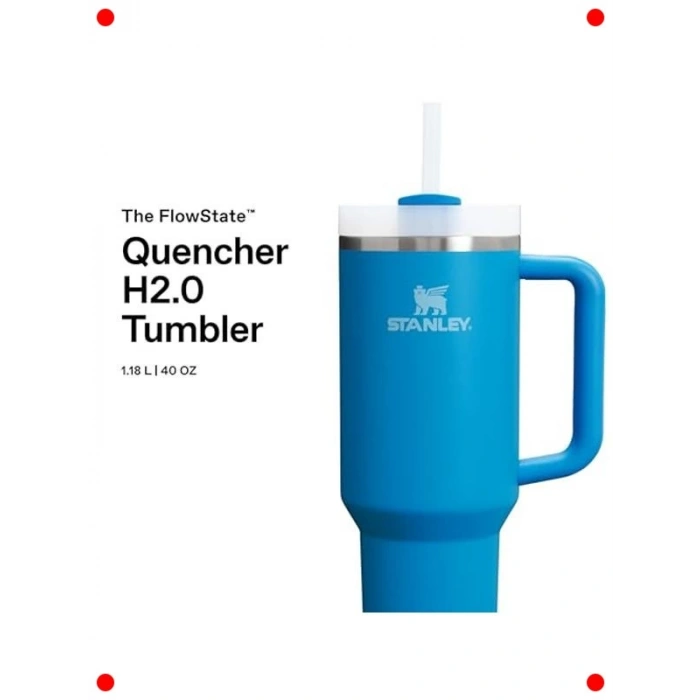 Vakumlu Yalıtımlı Bardak, 0.89 L, 9 Saat Soğuk Tutma, Mavi