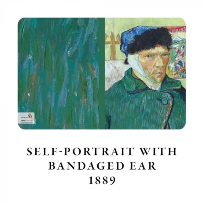 Van Gogh Temalı Çizgisiz Not Defter Seti, A6, 192 Sayfa, Sarı Krem Renk