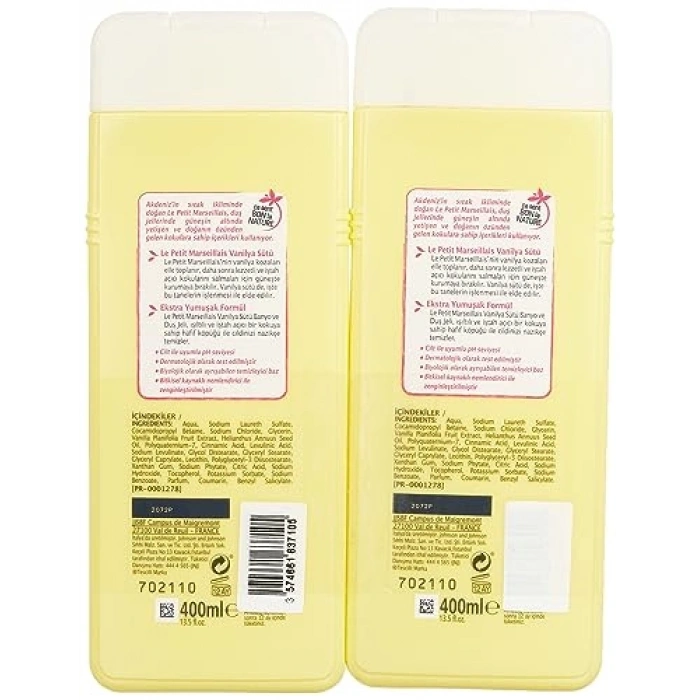 Vanilya Sütü Duş Jeli, 800 ml Nemlendirici ve Ferahlatıcı