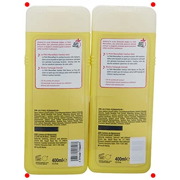 Vanilya Sütü Duş Jeli Çiftli Paket (2 x 400 ml)