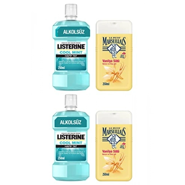 Vanilya Sütü Duş Jeli ve Hafif Tatlı Ağız Gargara Seti - 2 Adet