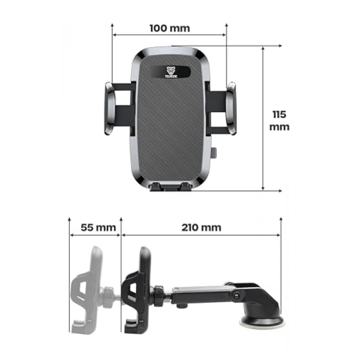 Vantuzlu Araç Telefon Tutucu, Cam Havalandırmaya Uygun 2 MODLU