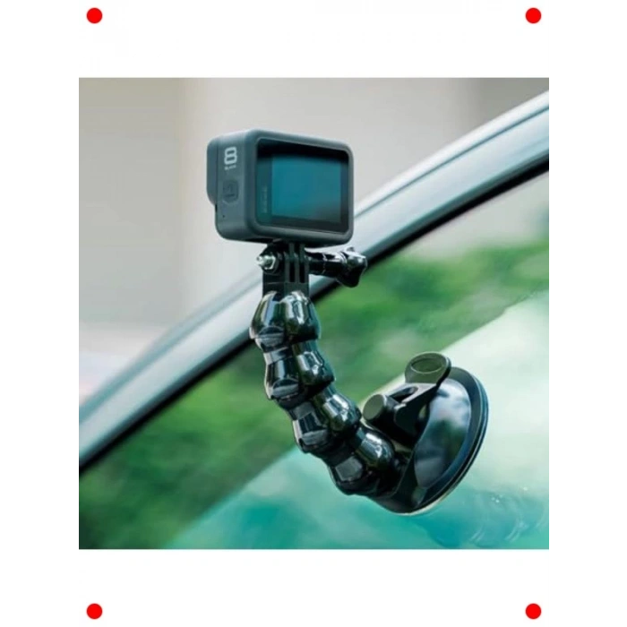 Vantuzlu Esnek Araç İçi Kamera Tutucu (1/4 Vida)