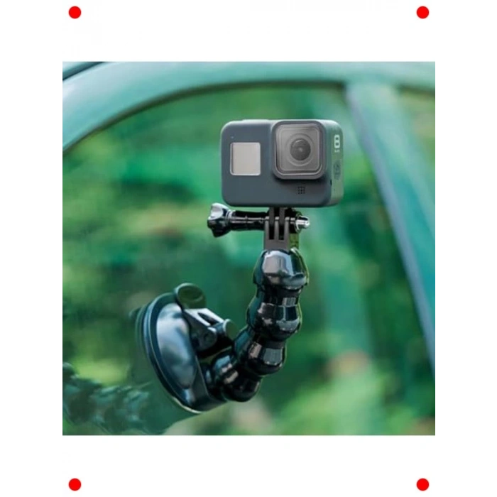 Vantuzlu Esnek Araç İçi Kamera Tutucu (1/4 Vida)