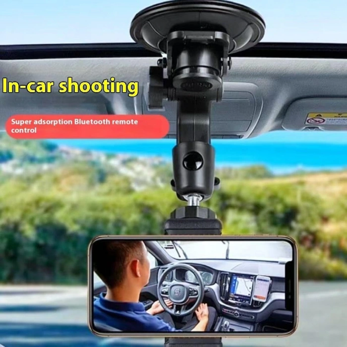 Vantuzlu Kamera ve Telefon Tutucu, Ayarlanabilir Tripod Bağlantısı