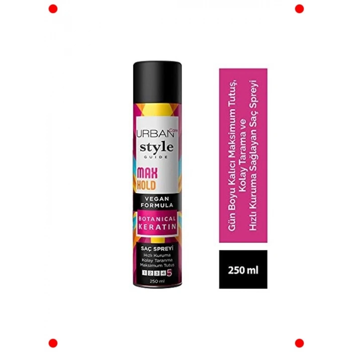 Vegan Maksimum Tutuş Sabitleyici Saç Spreyi 250 ml