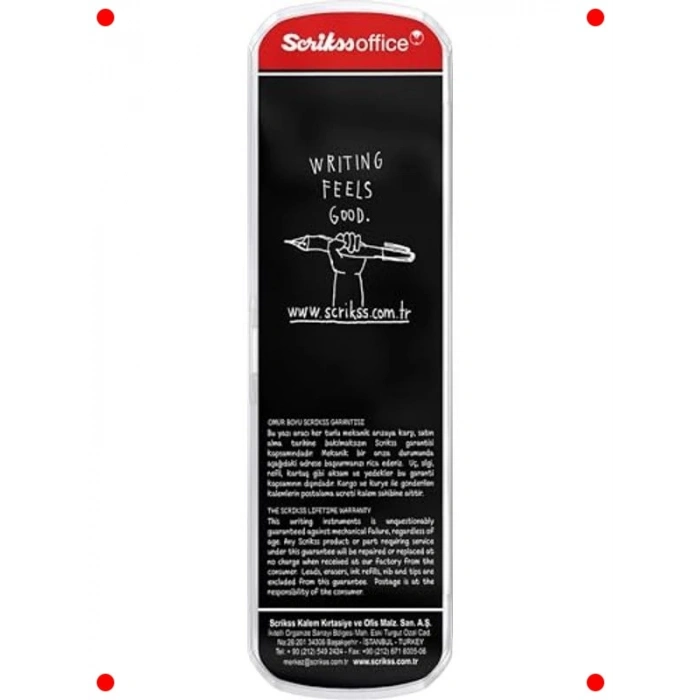 Versatil Kalem Seti 0.5 mm – Kırmızı, Silgi, Min.