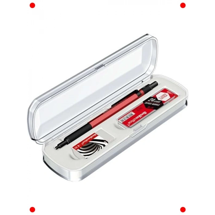 Versatil Kalem Seti 0.5 mm – Kırmızı, Silgi, Min.