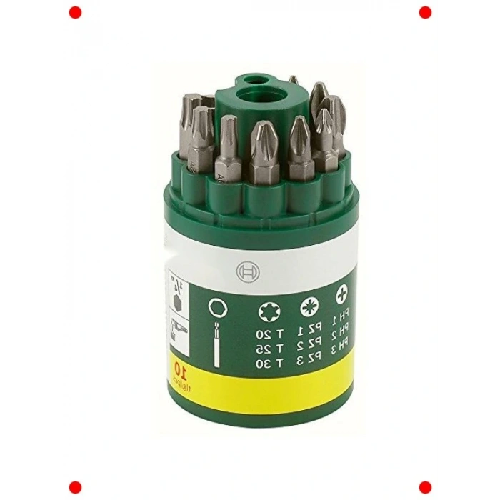 Vidalama Ucu Seti, 10 Adet, Çok Amaçlı