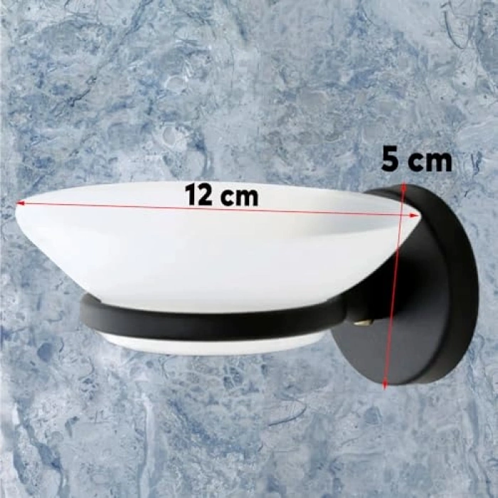 Vidalı Katı Sabunluk, Şık Siyah Tasarım