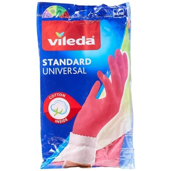 Vileda 131429 Stant Eldiven, %100 Doğal Lateks, M