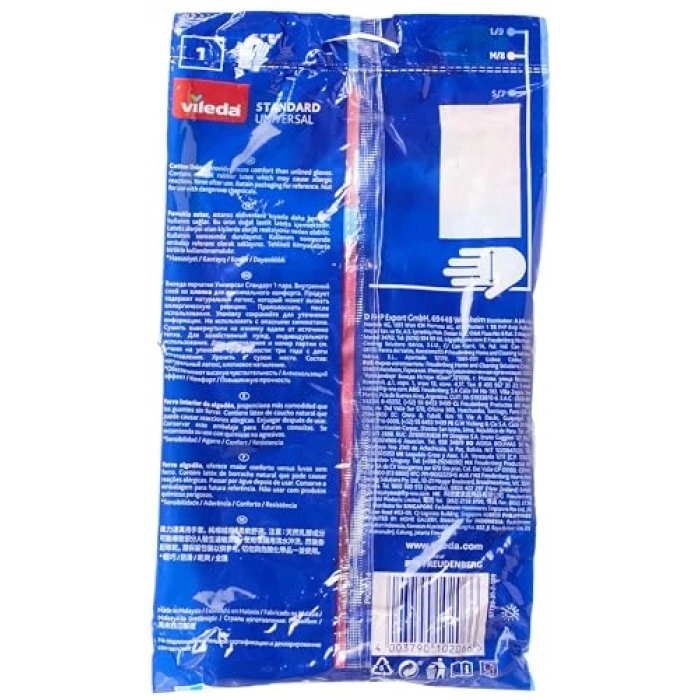Vileda 131429 Stant Eldiven, %100 Doğal Lateks, M