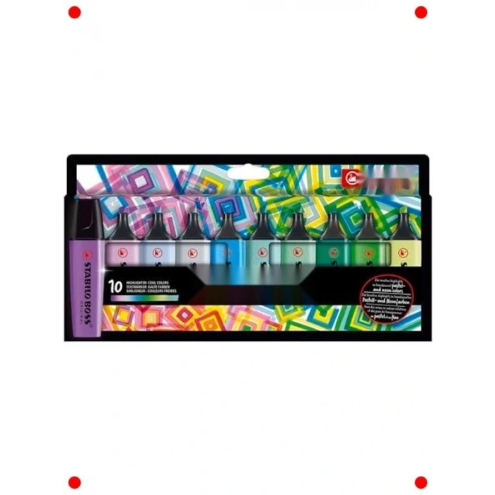 Vurgulıcı Kalem Seti - 10lu Paket - Çeşitli Renkler