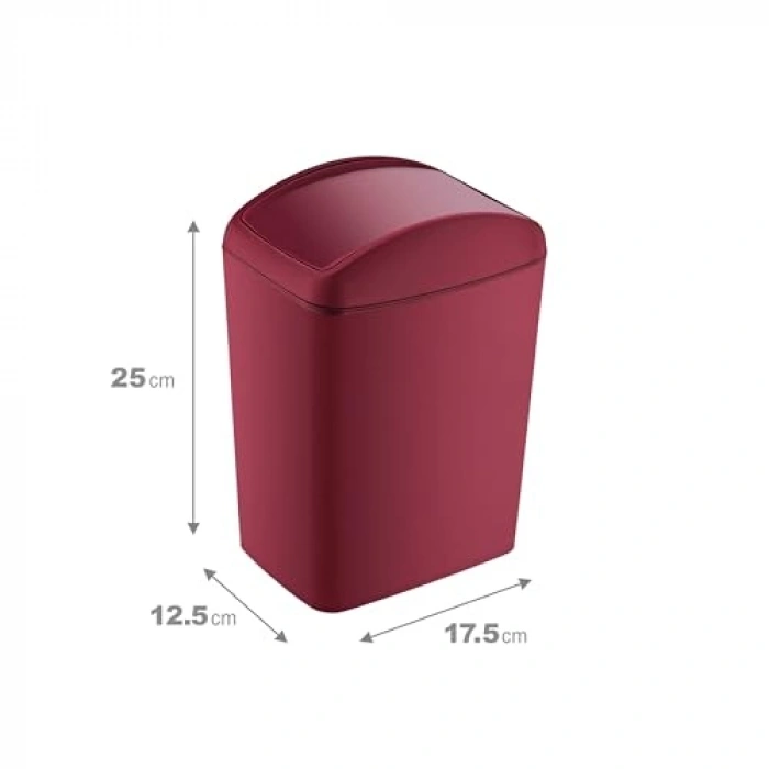 ware Soft Çöp Kutusu Döner Kapak 5 LT CARMEN KIRZI