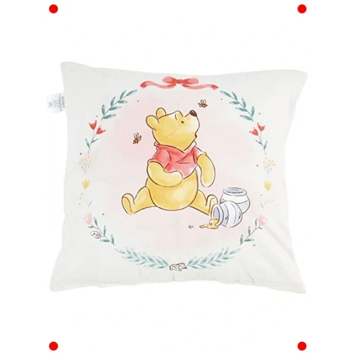 Winnie The Pooh Temalı %100 Pamuk Kırlent – 40x40 cm