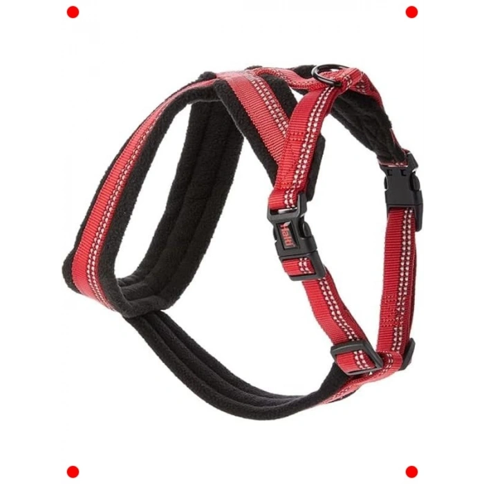 XL Boy Kırmızı Ayarlanabilir Köpek Göğüs Tasması