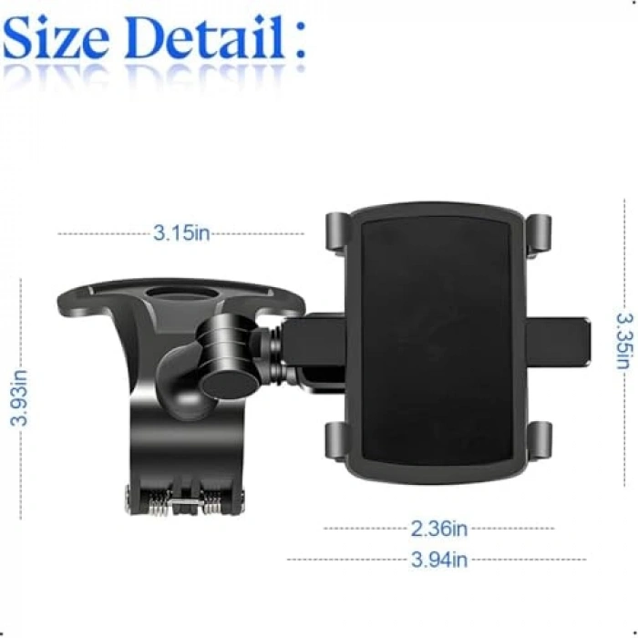 Xspring Araba için telefon tutucu, 1260 derece dönebilen universal araç telefon tutucu, ön panel rüzrlık havalandırma için el ser telefon askısı