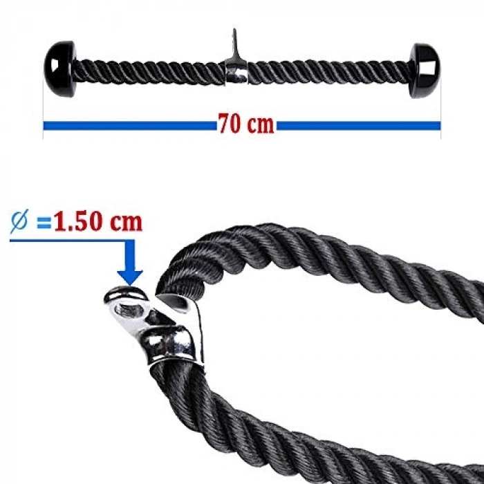 Xtreme Fitness Triceps Halatı Siyah