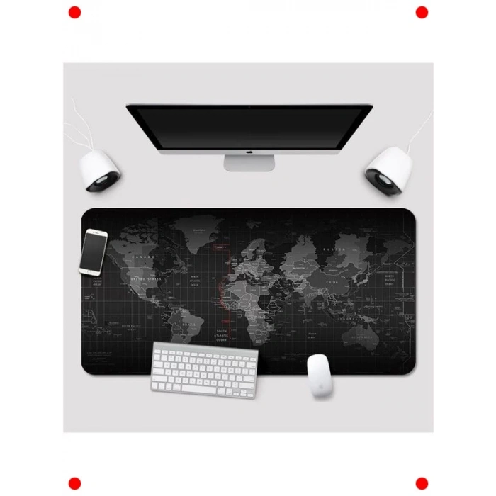 XXL Dünya Desenli Oyuncu Mouse Pad (90x40 cm)