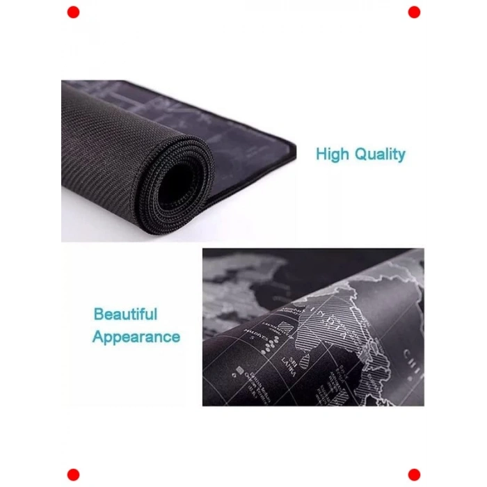 XXL Dünya Desenli Oyuncu Mouse Pad (90x40 cm)