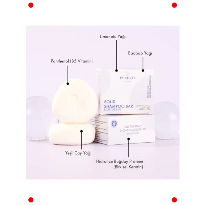 Yağlı Saçlar İçin Dengeleyici Katı Şampuan