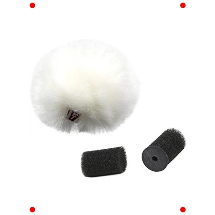 Yaka Mikrofonu İçin Beyaz Rüzgar Koruması