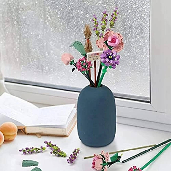 Yapay Çiçek Buketi Yapı Seti, 547 Parça ile Kendin Yap Dekorasyonu