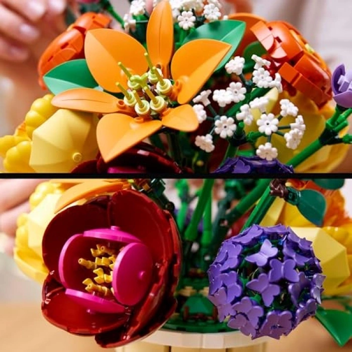 Yapay Çiçekler İçeren Koleksiyonluk Model Yapım Seti